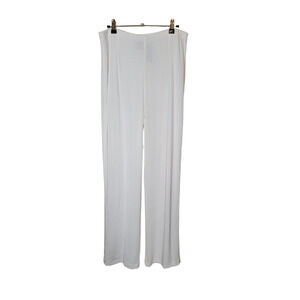 Chico's Travelers Slinky Pants Wide Leg Elastic Waistband White Size 2 (large)